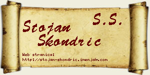 Stojan Škondrić vizit kartica